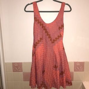 Pink/coral free people swing dress